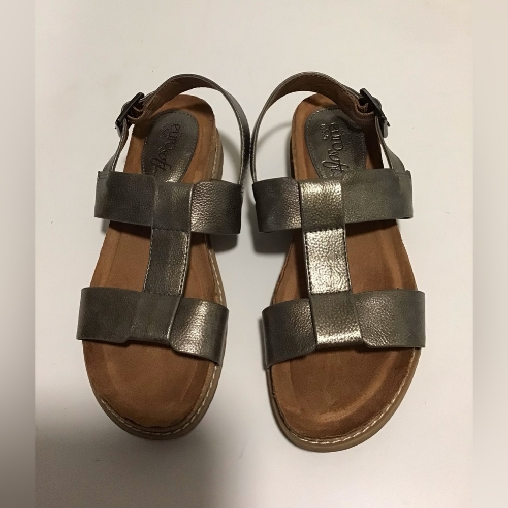 EURO SOFT BY SOFFT Women’s STRAPPY Gold Metallic Color Faux Size 6.5 M.Sandals .